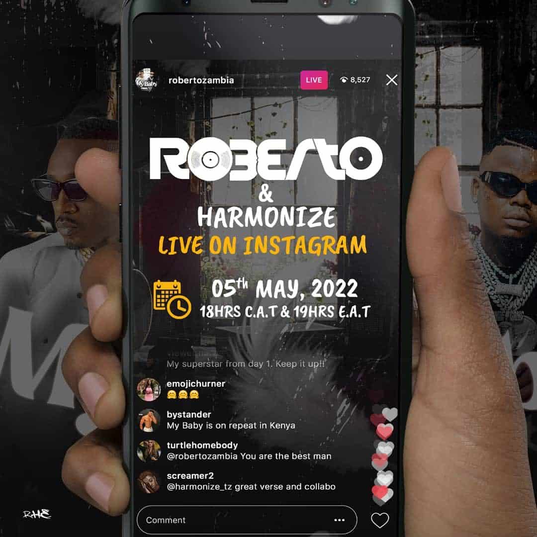 Roberto & Harmonize Live On Instagram Today 18 Hours | Read More…